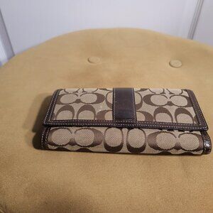 Coach Monogram Canvas Long Wallet